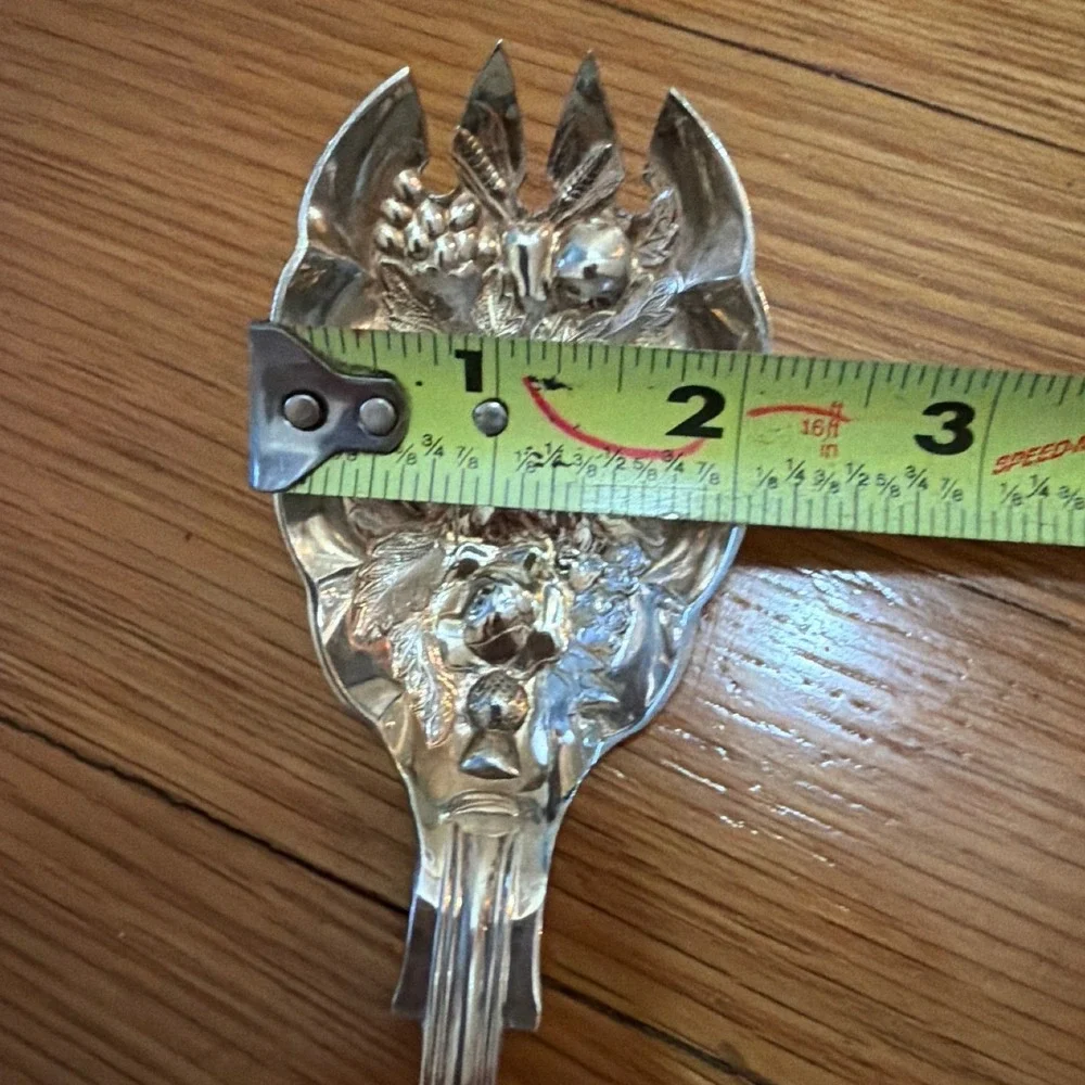 Vintage WA Sheffield England Silverplate Pierced Berry Fruit Serving Spoon 9